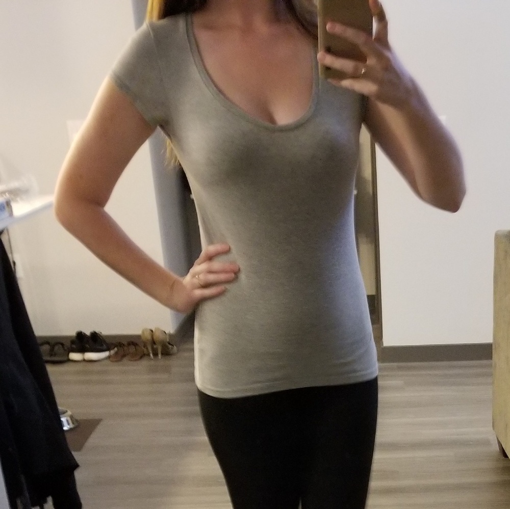 Gray Plain Tee